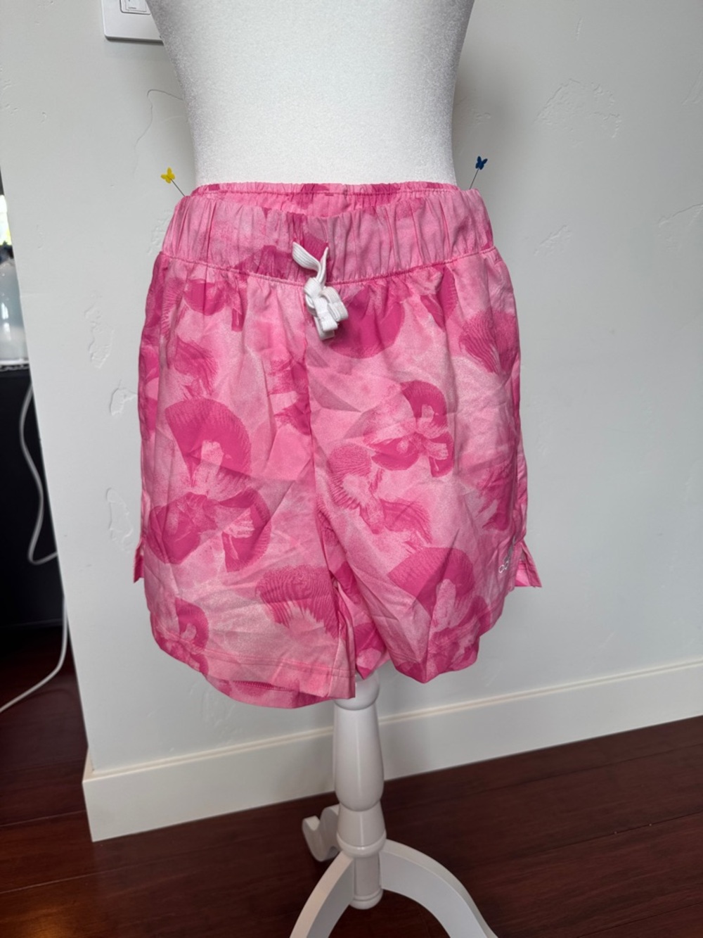 adidas NWOT Pink Tropical Print lightweight Shorts